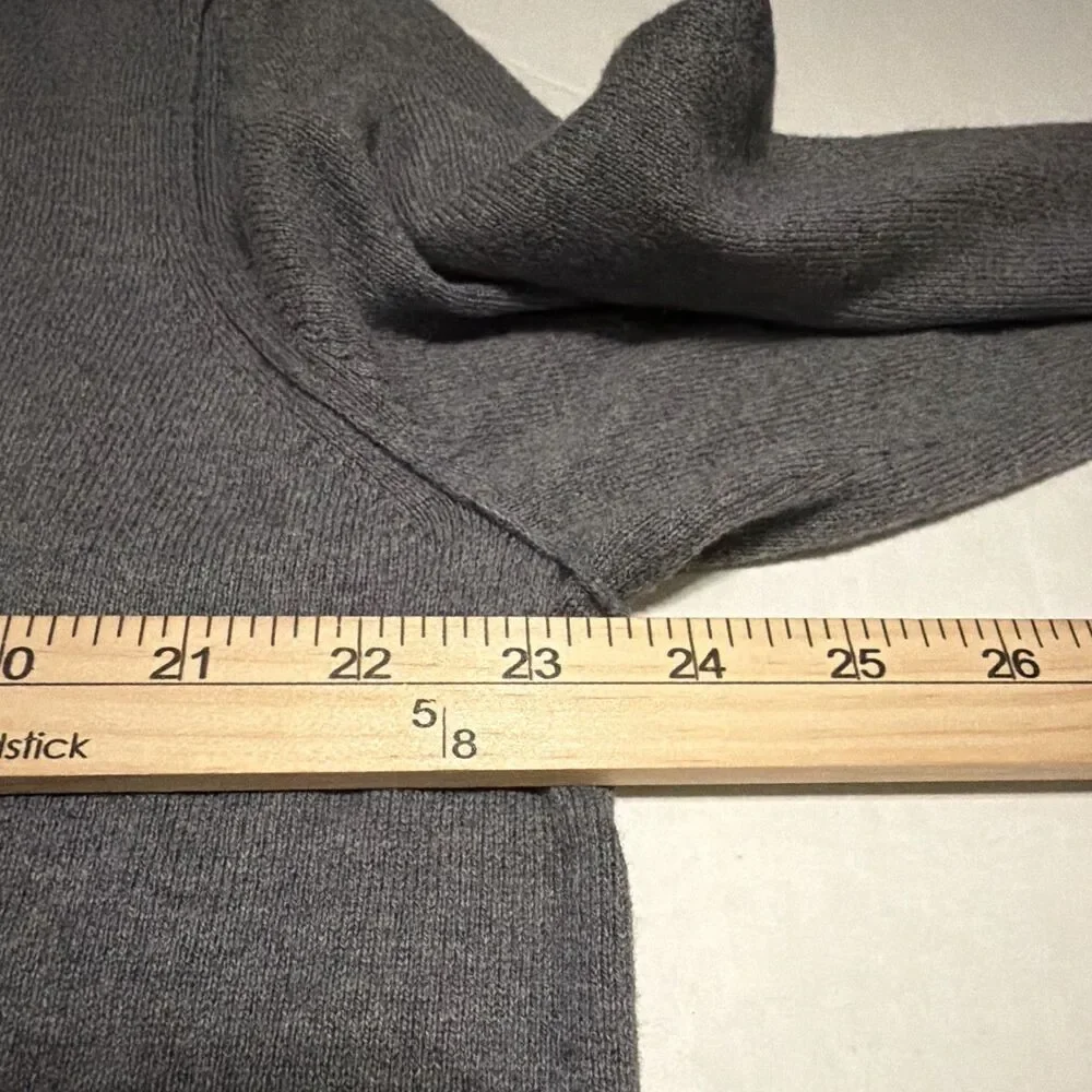 Banana Republic Men's Cotton Cashmere Mock Neck Pullover Button Gray XL